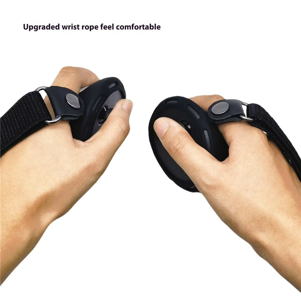 Silicone Case Set for Meta Quest 3S VR Headset, Controllers Protective Cover - Black - 3