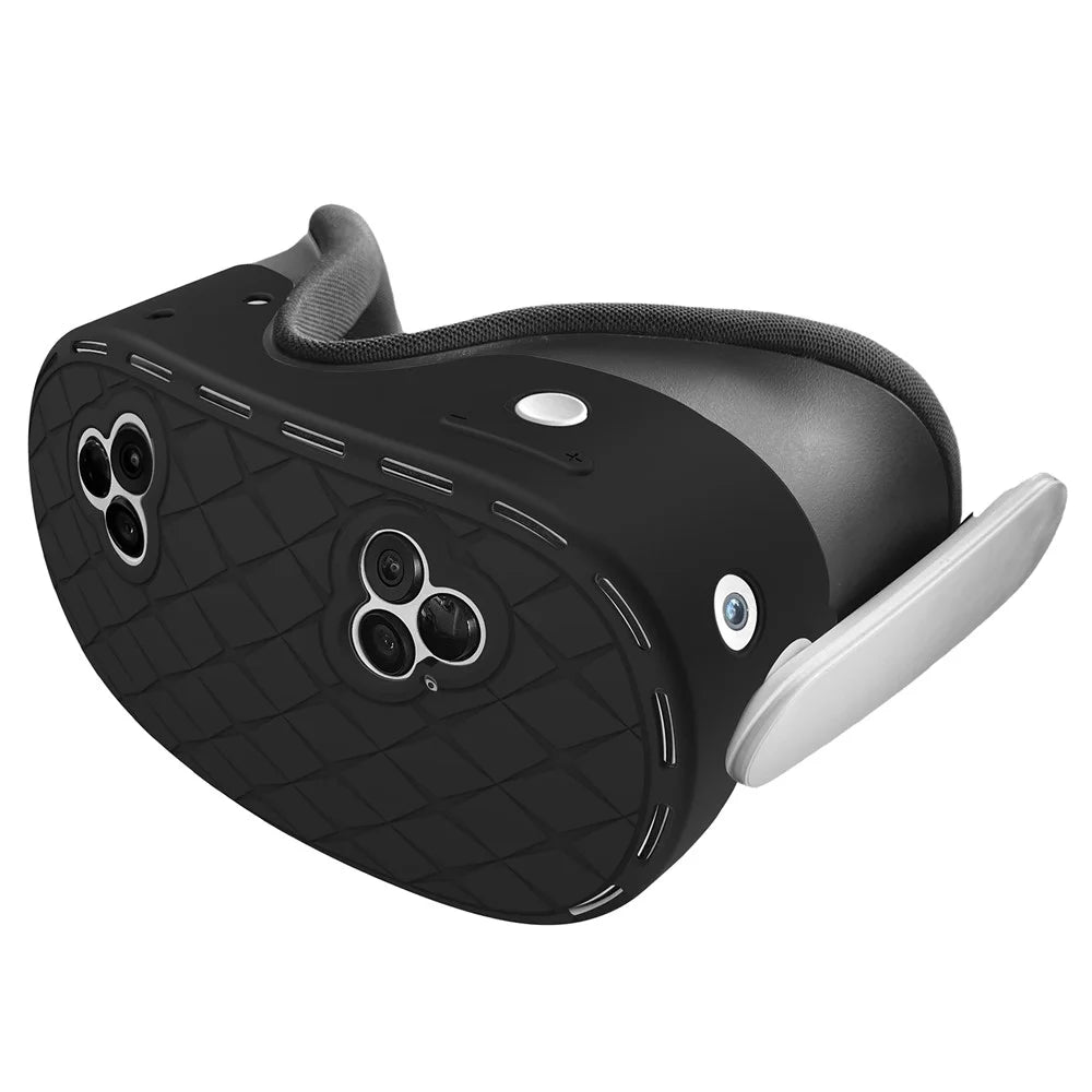 Silicone Case Set for Meta Quest 3S VR Headset, Controllers Protective Cover - Black - 6