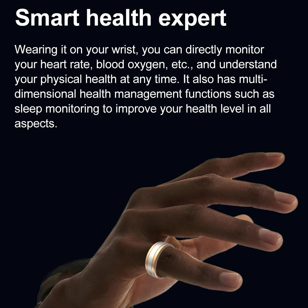 R18 Sleep Health Monitoring Ring Multifunctional Stainless Steel Smart Ring, Magnetic Cable Charging - Tarnish / Size 8 - 4