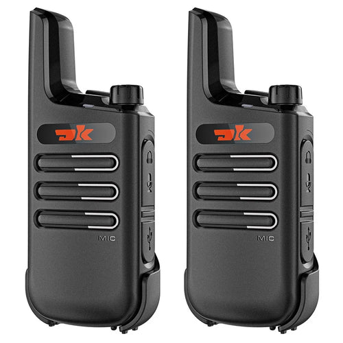 DK F1 2Pcs Portable Mini Handheld Interphone UHF 400-480MHZ Walkie Talkie - Black / EU Plug - 1