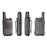 DK F1 2Pcs Portable Mini Handheld Interphone UHF 400-480MHZ Walkie Talkie - Black / EU Plug - 7
