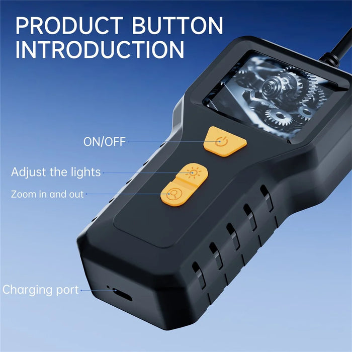 P240 2 Inch Industrial Endoscope 8mm Lens 1080P HD Handheld Inspection Camera, with 20m Hard Wire - 3
