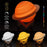 13cm Saturn Lamp with Wood Stand 16 Colors LED 3D Print Decor USB Rechargeable Remote & Touch Control Nursery Night Light - 3
