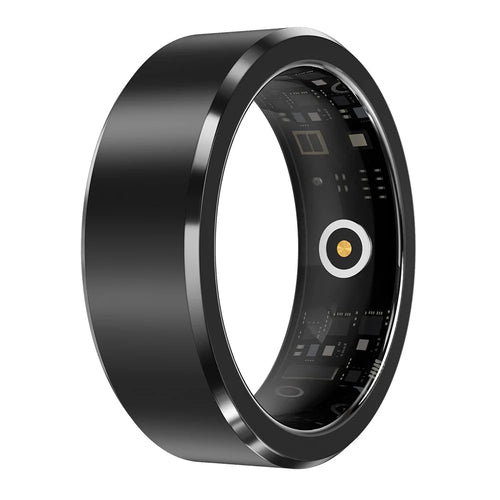 S1 Heart Rate Blood Oxygen Sleep Monitoring Ring Outdoor Sport Smart Finger Ring with Charging Case - Black / Size 8 - 1