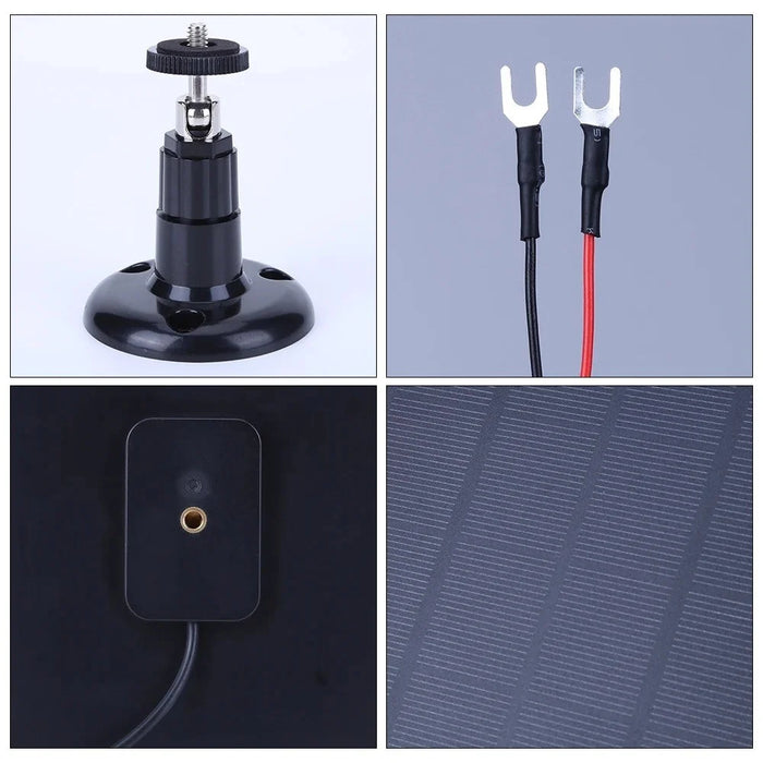 4W Solar Panel for Ring Video Doorbell 4 / 3 / 3 Plus / 2 Surveillance Smart Doorbell Charger - Black - 4