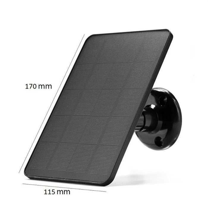 4W Solar Panel for Ring Video Doorbell 4 / 3 / 3 Plus / 2 Surveillance Smart Doorbell Charger - Black - 7