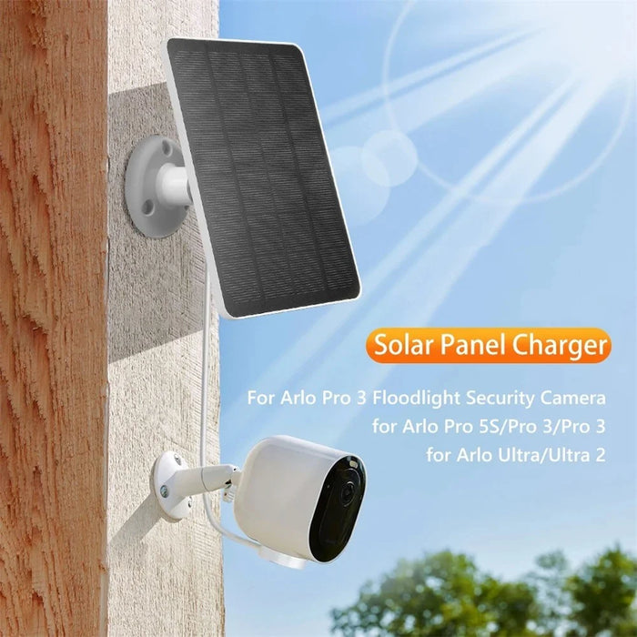 Solar Panel for Arlo Ultra 2 / Pro 3 / Ultra / Pro 5S Surveillance Camera Magnetic Charging Panel - Black - 2