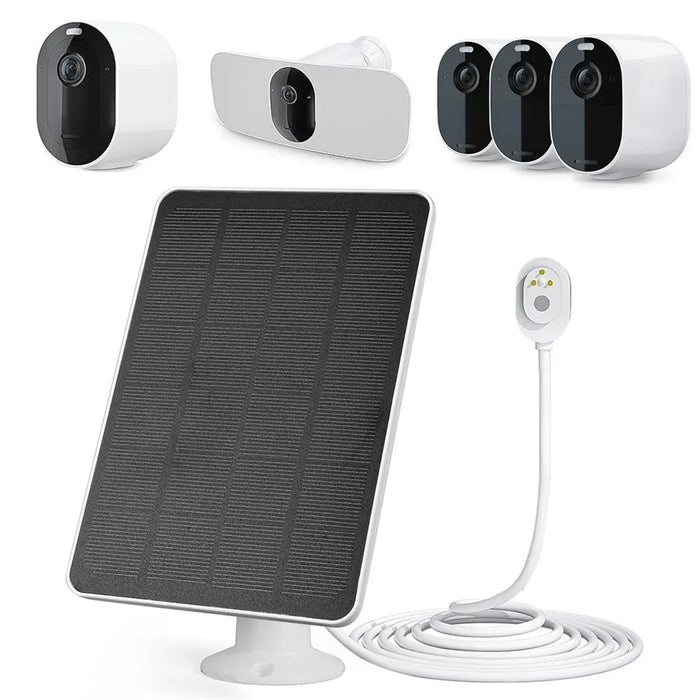 Solar Panel for Arlo Ultra 2 / Pro 3 / Ultra / Pro 5S Surveillance Camera Magnetic Charging Panel - Black - 5