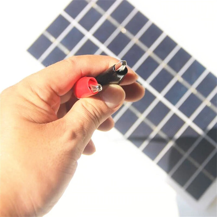 5W 12V Polycrystalline Solar Panel Lamp Water Pump Solar Charger with Clip - 7