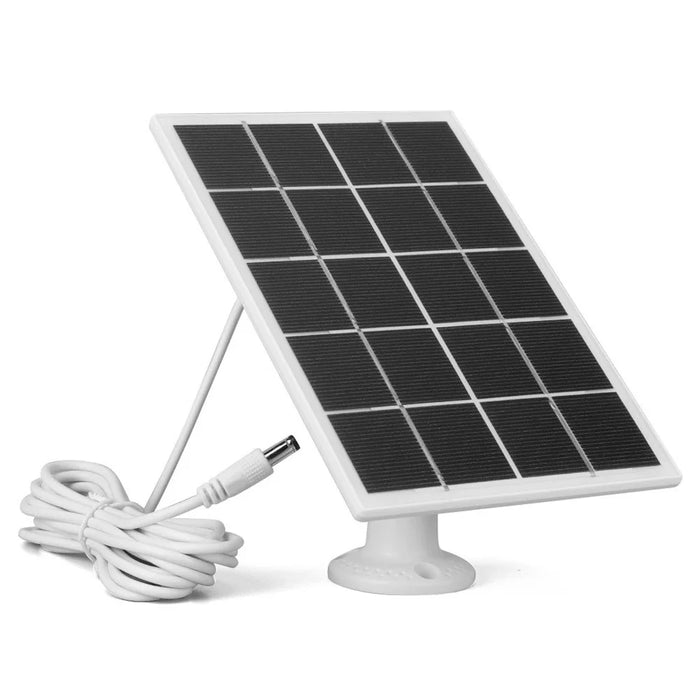 3W Solar Panel Doorbell Surveillance Camera Charger with DC55x21 / DC3.5x1.35 Output Interface - White - 5