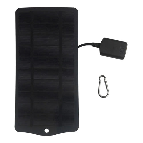 2.5W 5V Solar Panel Phone Fan Light Charger with USB Output Port - Black - 1
