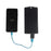 2.5W 5V Solar Panel Phone Fan Light Charger with USB Output Port - Black - 3