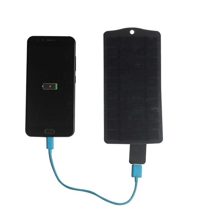 2.5W 5V Solar Panel Phone Fan Light Charger with USB Output Port - Black - 3