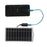 2.5W 5V Solar Panel Phone Fan Light Charger with USB Output Port - Black - 6
