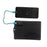 3.5W 5V Solar Panel Phone Fan Flashlight Charger with USB Output Port - Black - 3