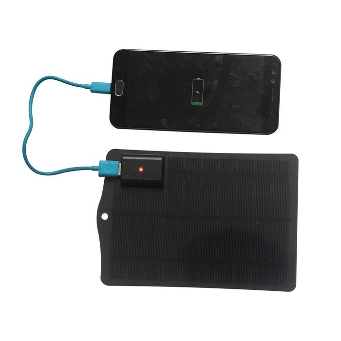 3.5W 5V Solar Panel Phone Fan Flashlight Charger with USB Output Port - Black - 3