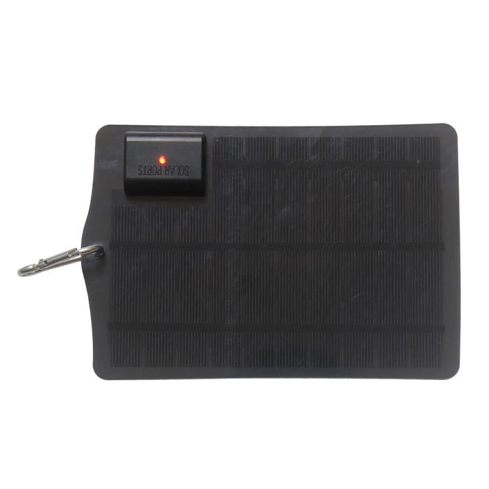 3.5W 5V Solar Panel Phone Fan Flashlight Charger with USB Output Port - Black - 4