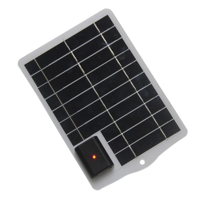 3.5W 5V Solar Panel Phone Fan Flashlight Charger with USB Output Port - Black - 6