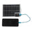 3.5W 5V Solar Panel Phone Fan Flashlight Charger with USB Output Port - Black - 7