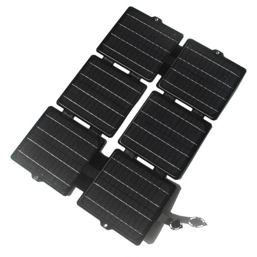 Portable 30W 5V / 12V ETFE Solar Panel Foldable Mobile Phone Charger - Black - 1