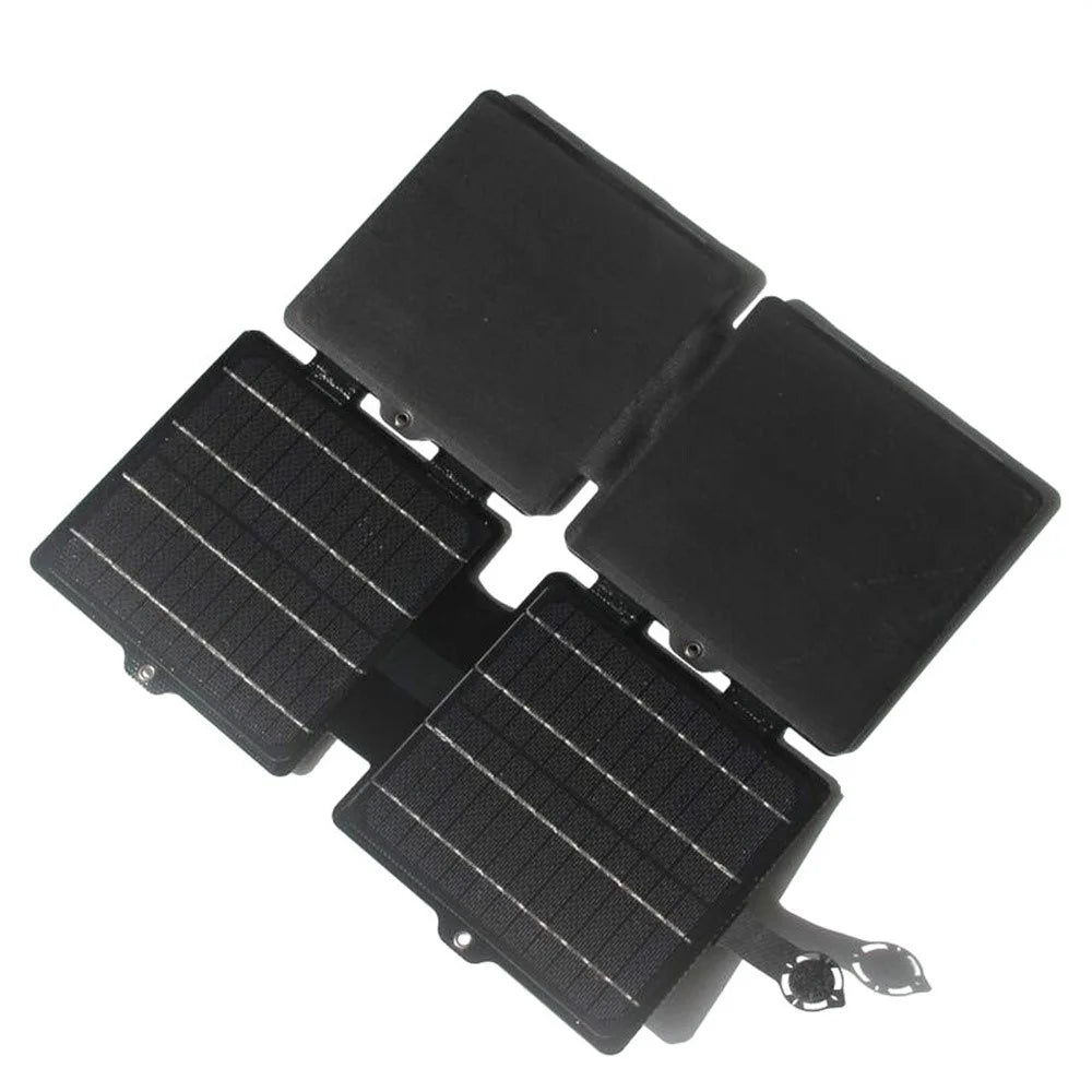 Portable 30W 5V / 12V ETFE Solar Panel Foldable Mobile Phone Charger - Black - 6