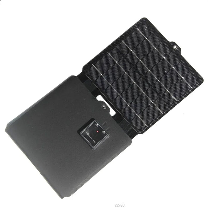 Portable 15W 5V Tri-Fold ETFE Solar Panel Mobile Phone Charger with Dual USB Port - 5