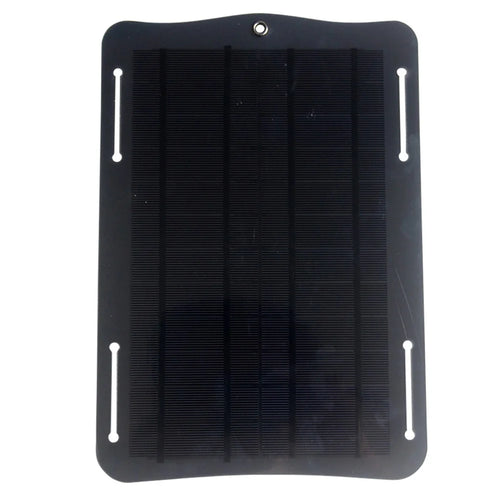 10W 5V Solar Panel USB Output Port Outdoor Phone Fan Flashlight Charger - 1