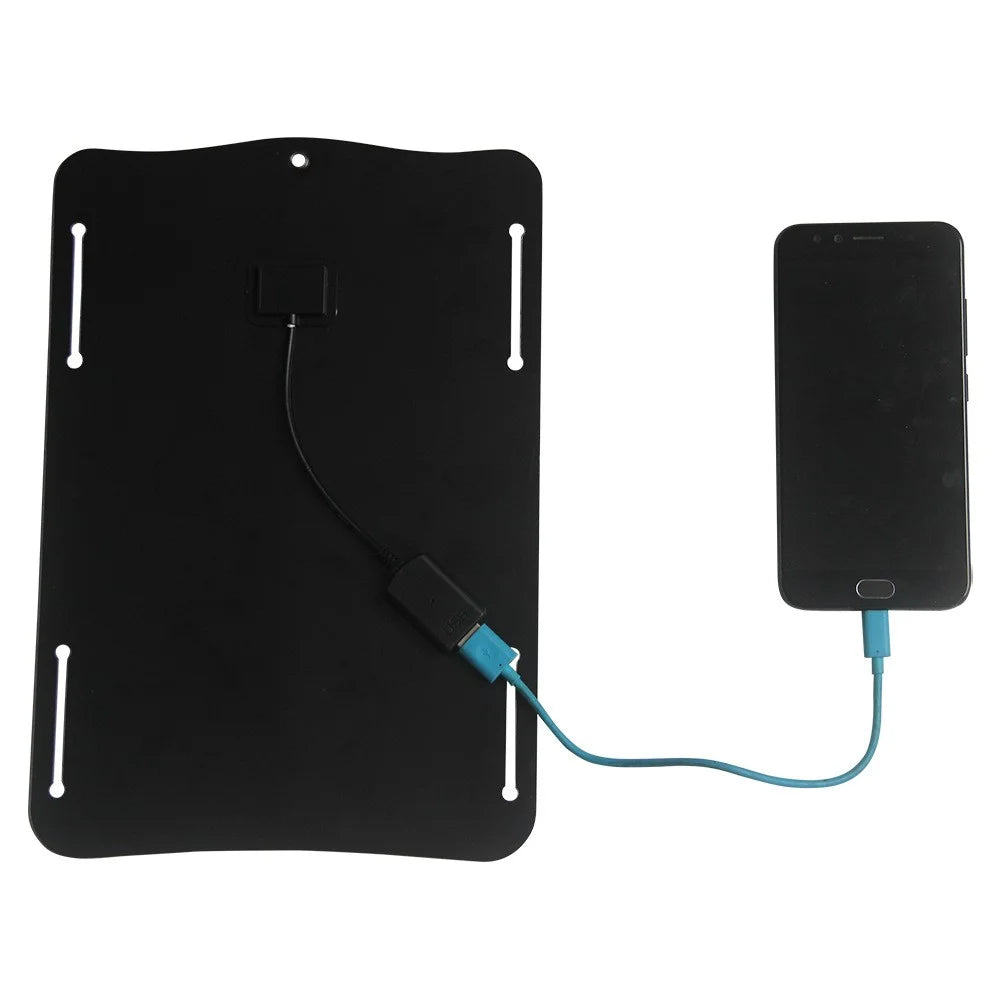 10W 5V Solar Panel USB Output Port Outdoor Phone Fan Flashlight Charger - 3