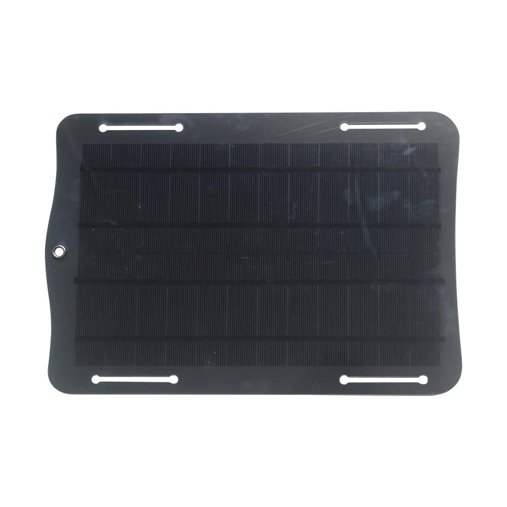 10W 5V Solar Panel USB Output Port Outdoor Phone Fan Flashlight Charger - 6