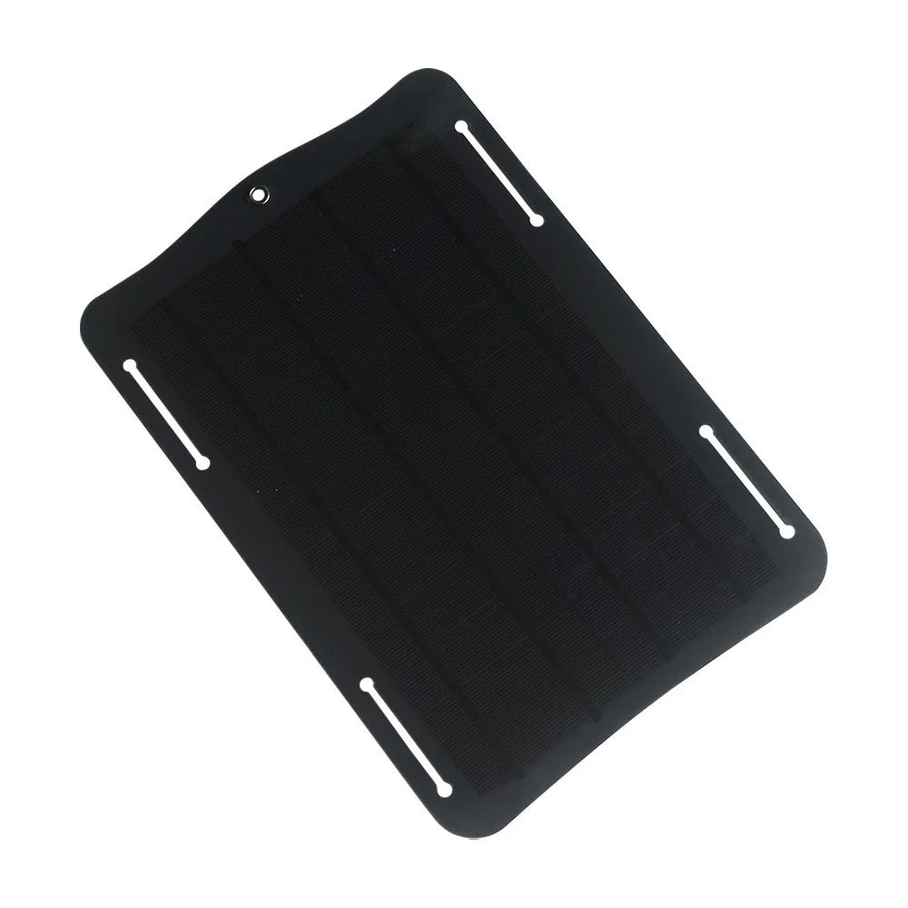 10W 5V Solar Panel USB Output Port Outdoor Phone Fan Flashlight Charger - 7