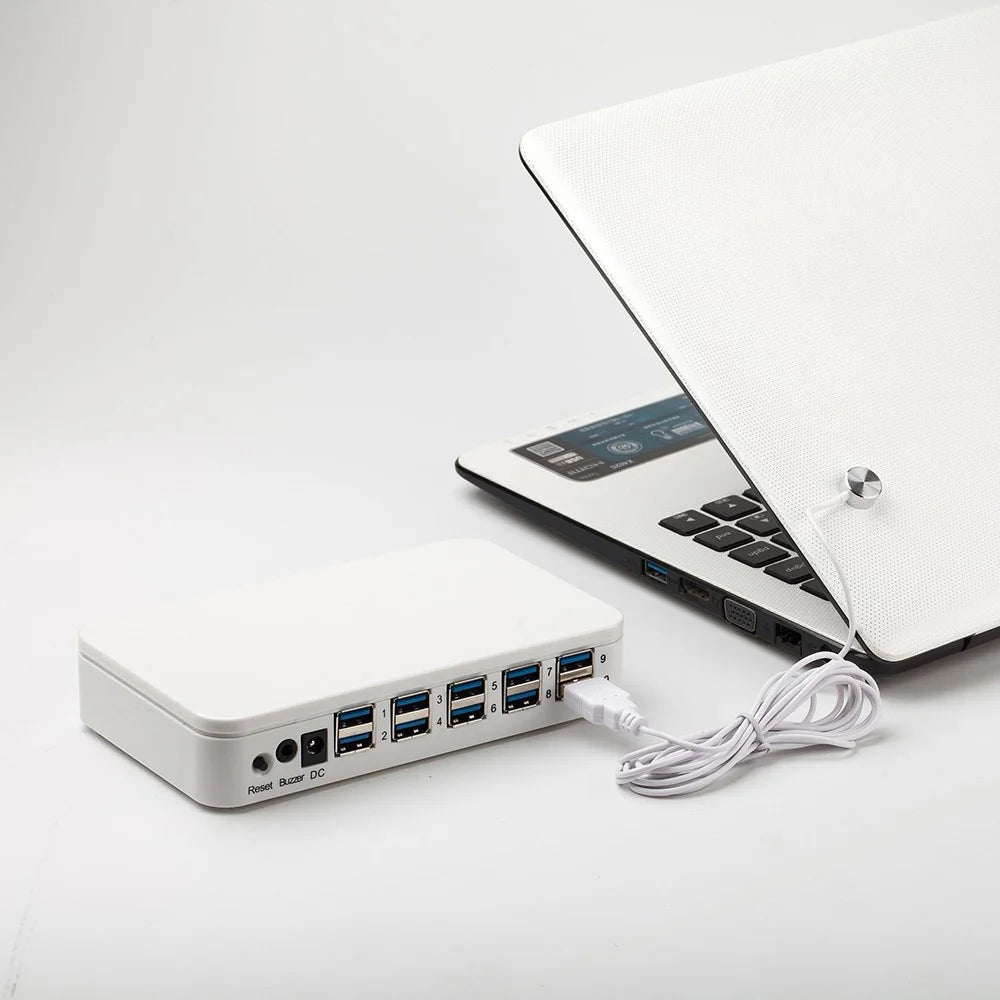 10 Interface Laptop Intelligent Anti-Theft Alarm System Mouse Keyboard Anti-Theft Alarm Device - EU Plug - 2