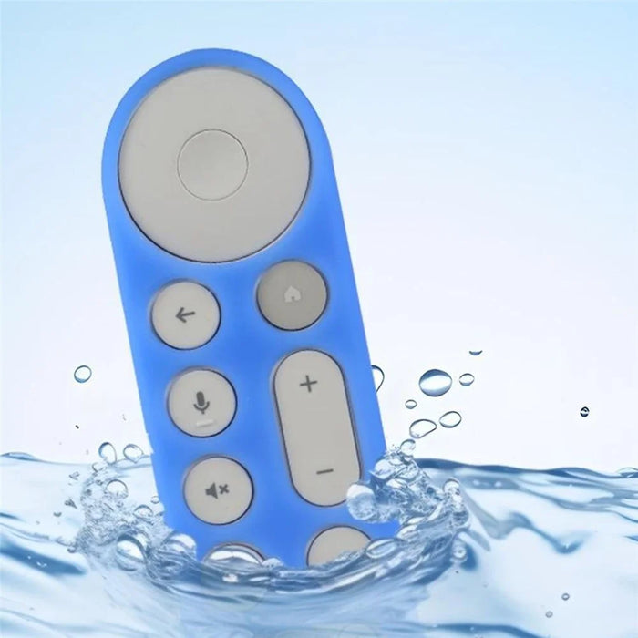 For Google TV Streamer Voice Remote Silicone Case TV Accessories Remote Control Protective Cover with Strap - Grey - 7