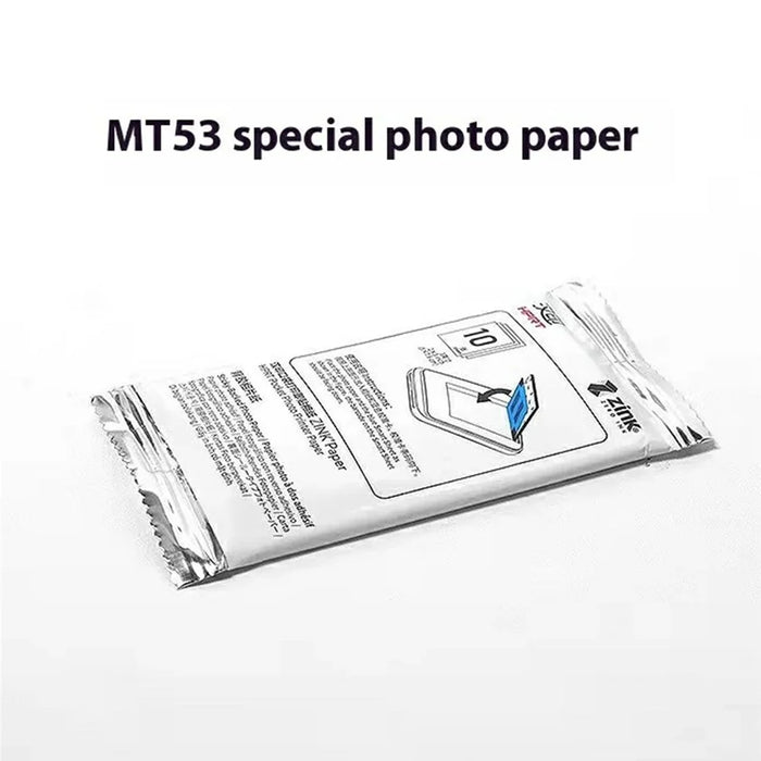 10Pcs for HPRT MT53 Mini Printer 3-inch Self-Adhesive Photo Paper - 3