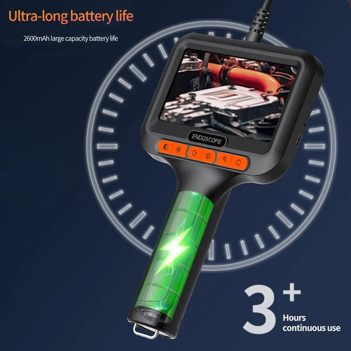T42-AV 8mm Single Lens Endoscope 4.3 Inch IPS Screen 1080P HD Handheld Inspection Camera - 20m Wire - 5