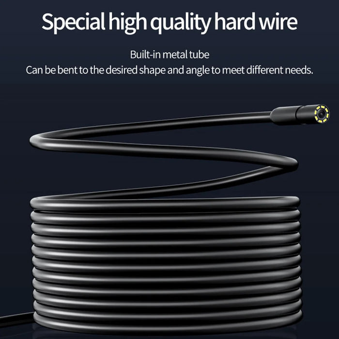 T42-AV 8mm Single Lens Endoscope 4.3 Inch IPS Screen 1080P HD Handheld Inspection Camera - 20m Wire - 7