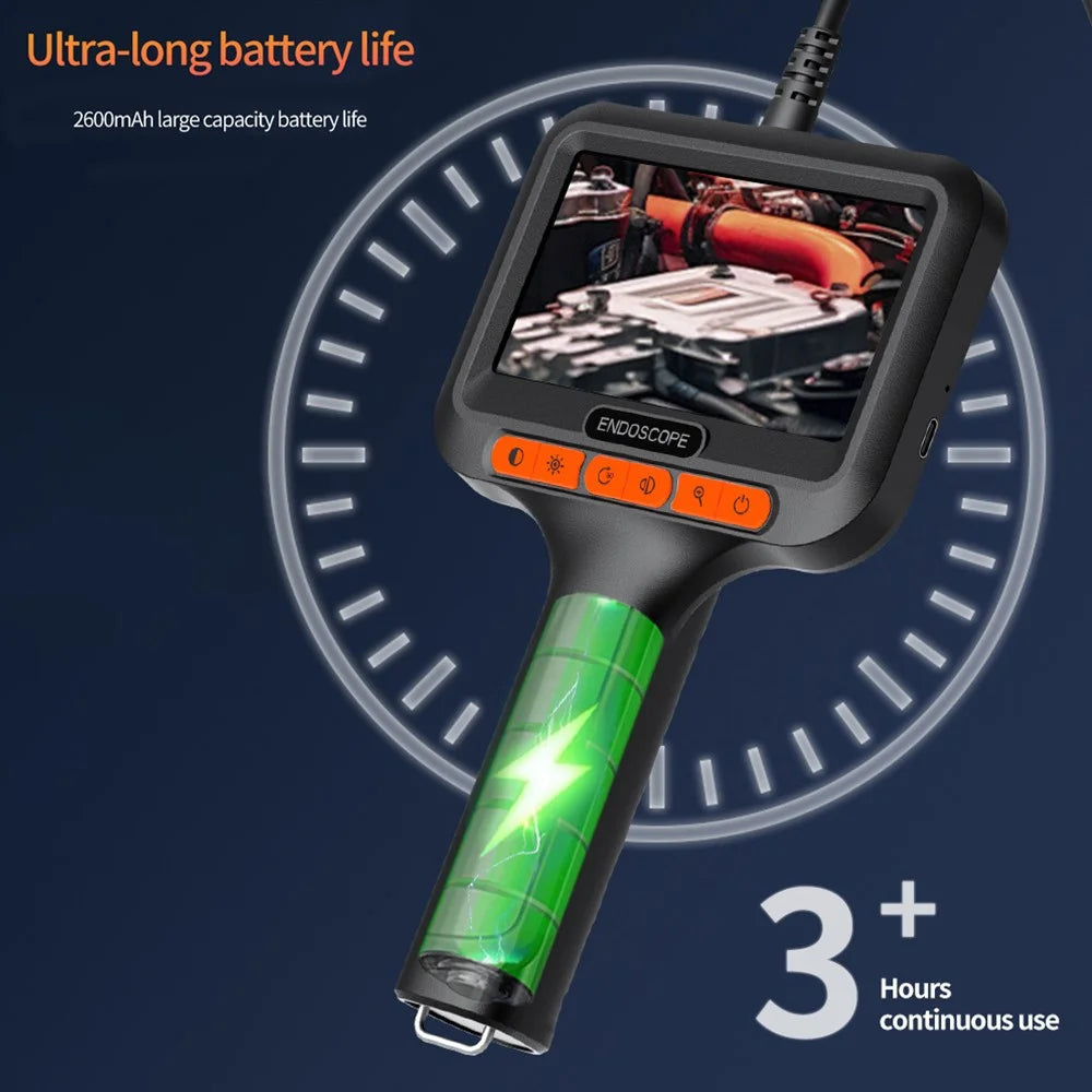 T42-AV 8mm Single Lens Endoscope 4.3 Inch IPS Screen 1080P HD Handheld Inspection Camera - 30m Wire - 5