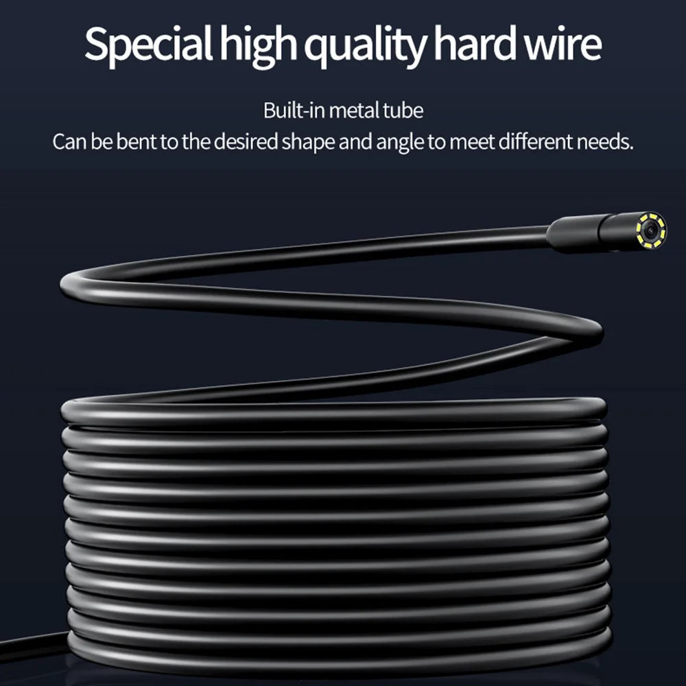 T42-AV 8mm Single Lens Endoscope 4.3 Inch IPS Screen 1080P HD Handheld Inspection Camera - 30m Wire - 7
