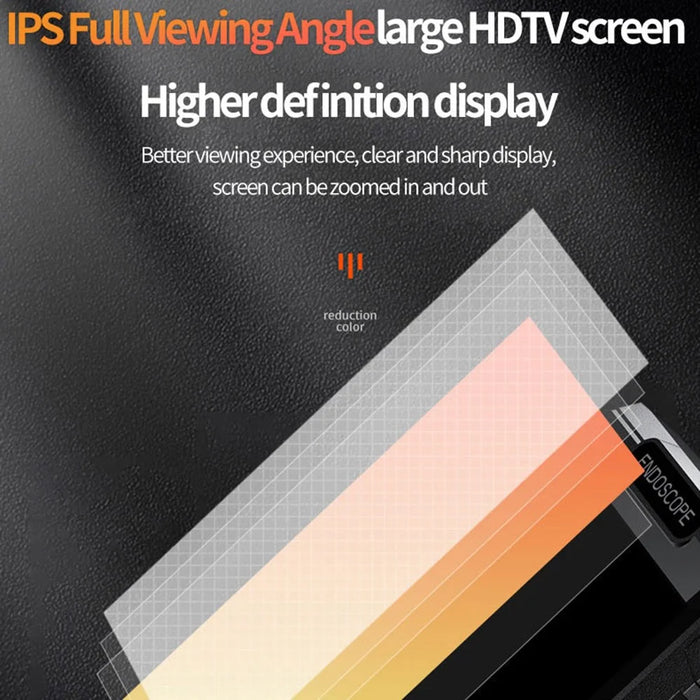 T40-AV 8mm Single Lens Endoscope 4.3 Inch IPS Screen 1080P HD Handheld Inspection Camera - 15m Wire - 6