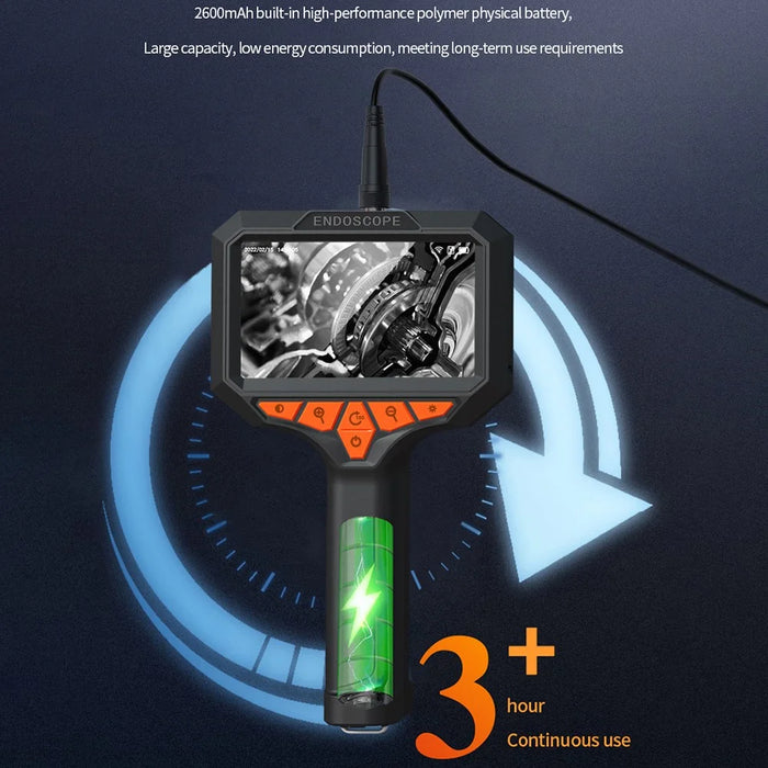 T32-AV 8mm Single Lens Endoscope 4.3 Inch Screen 1080P HD Handheld Inspection Camera - 30m Hard Wire - 6