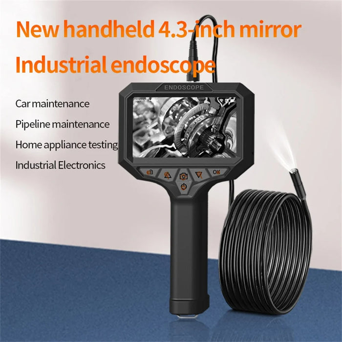 T32-AV 8mm Single Lens Endoscope 4.3 Inch Screen 1080P HD Handheld Inspection Camera - 100m Hard Wire - 2