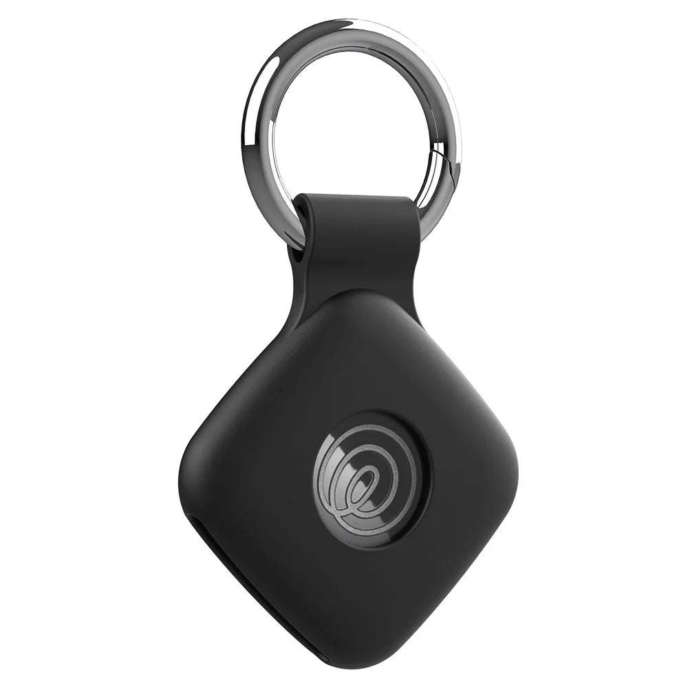 For Tile Mate (2024)  /  (2022) Bluetooth-compatible Tracker Silicone Case Anti Drop Protective Cover With Keychain - Black - 1