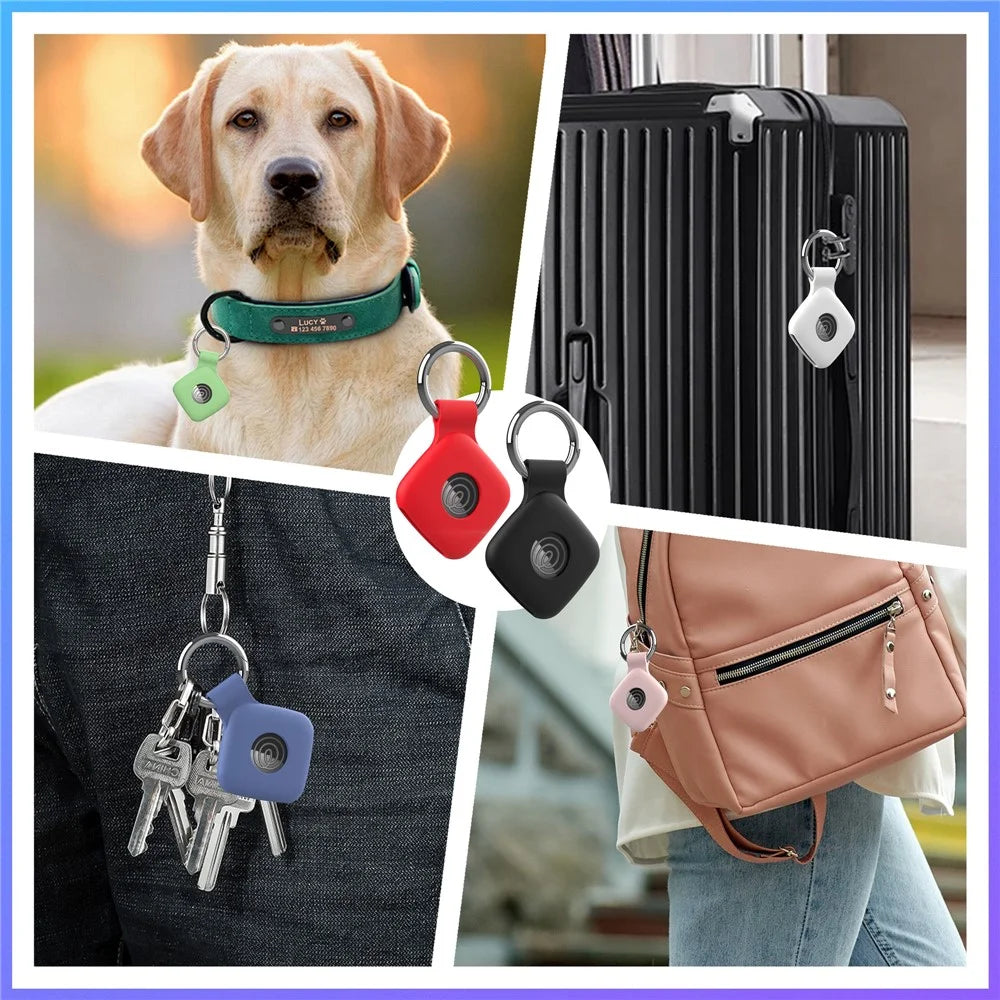 For Tile Mate (2024)  /  (2022) Bluetooth-compatible Tracker Silicone Case Anti Drop Protective Cover With Keychain - Black - 3
