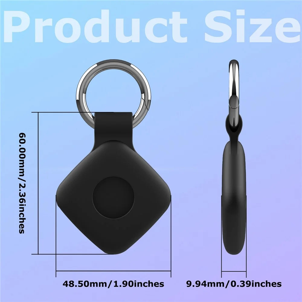 For Tile Mate (2024)  /  (2022) Bluetooth-compatible Tracker Silicone Case Anti Drop Protective Cover With Keychain - Black - 6