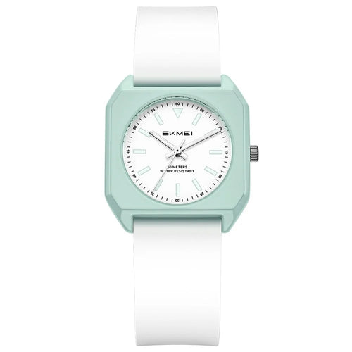 SKMEI 7089 Women Student Quartz Watch Stylish Square Wrist Watch - Cyan - 1