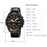 SKMEI 9347 Stylish Men Leather Strap Luminous Calendar Quartz Watch - Black Strap / Green Dial - 7