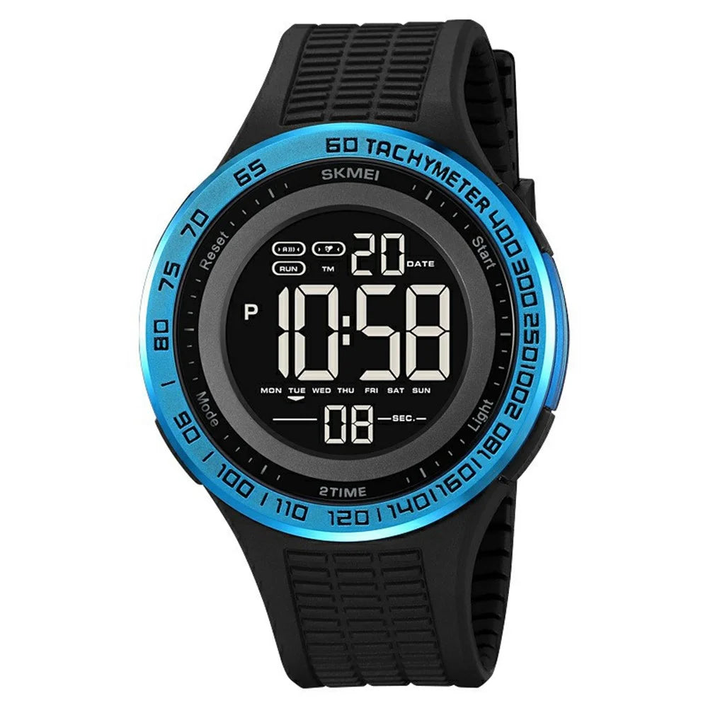 SKMEI 2155 Simple Fashion Luminous Digital Watch Calendar Electronic Wrist Watch - Blue - 1