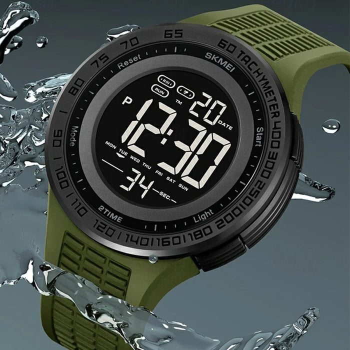 SKMEI 2155 Simple Fashion Luminous Digital Watch Calendar Electronic Wrist Watch - Blue - 4