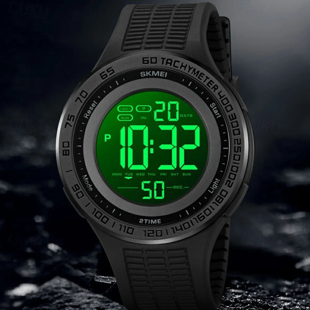 SKMEI 2155 Simple Fashion Luminous Digital Watch Calendar Electronic Wrist Watch - Blue - 5
