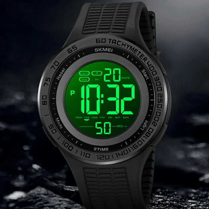 SKMEI 2155 Simple Fashion Luminous Digital Watch Calendar Electronic Wrist Watch - Blue - 5