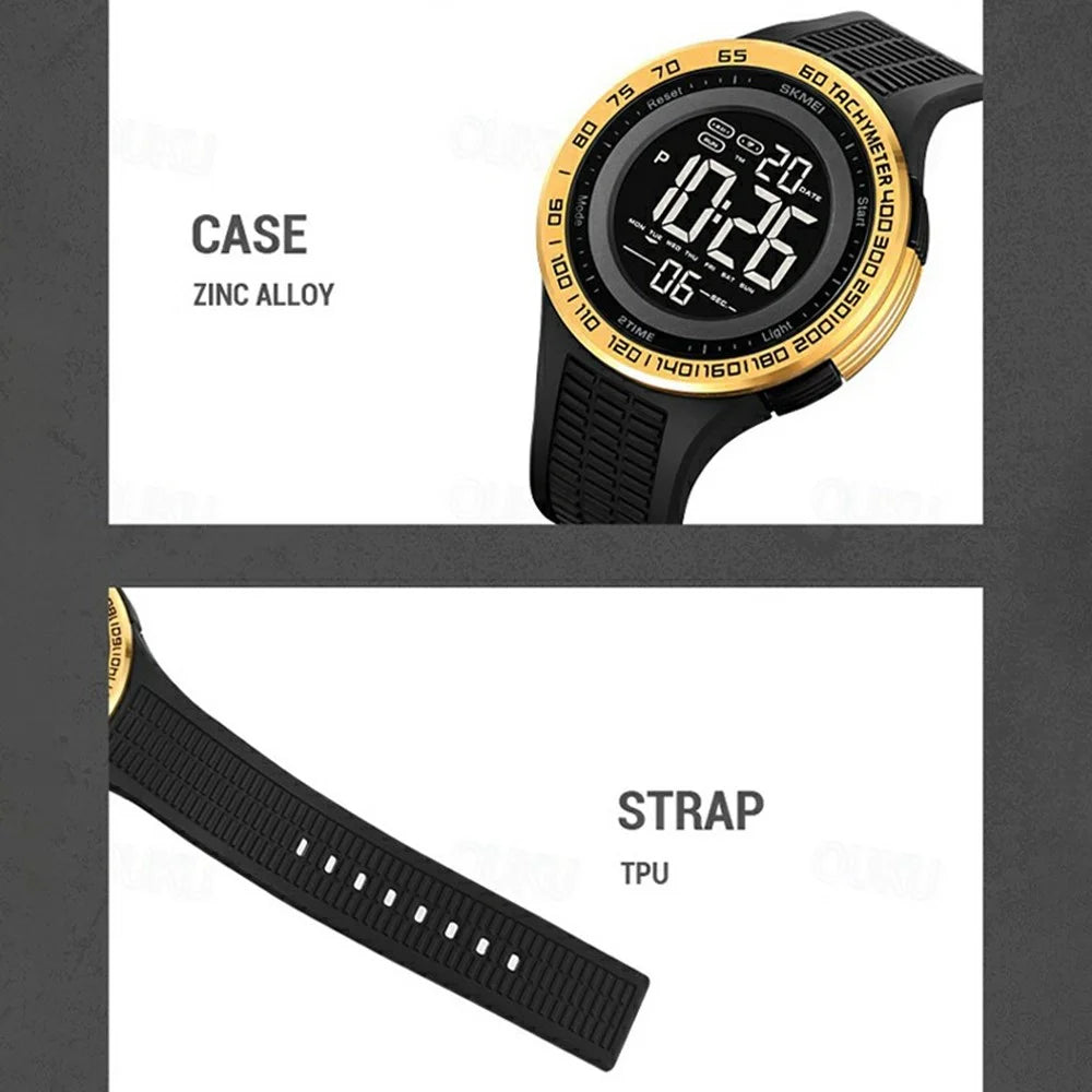 SKMEI 2155 Simple Fashion Luminous Digital Watch Calendar Electronic Wrist Watch - Blue - 7